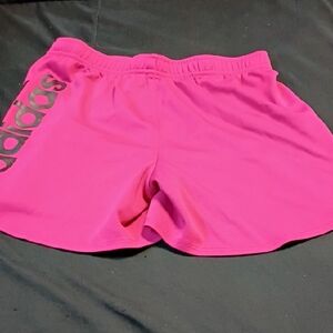 Adidas Girls Vibrant Pink Athletic Shorts